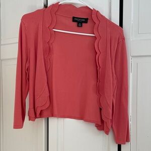 Perceptions Women's Scalloped Coral Shrug